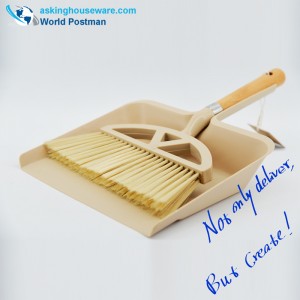 Akbrand Square Dustpan Brush Beach Handle Broom