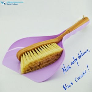 Akbrand Bamboo Handle Dustpan Brush