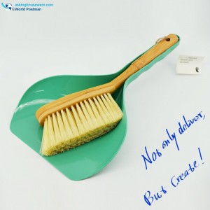 Akbrand Bamboo Handle Dustpan Brush in Tiff. Color