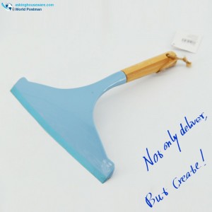 Akbrand Bamboo Handle Window Squeegee Wiper in Sky Blue Color