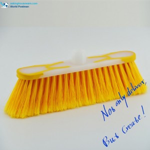 Akbrand Plastic Broom Head with Striated Shape TPR bordure