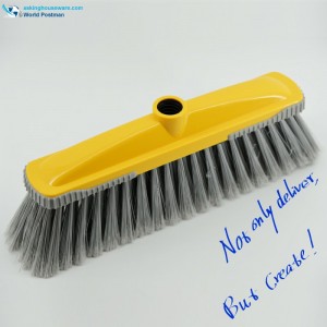 Akbrand Plastic Broom Head with Square Soft TPR Bordure