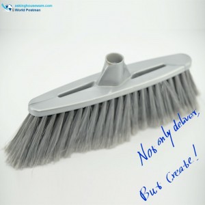 Akbrand Grey Color Plastic Broom Head with Long and Thin Aperture in Brush Board