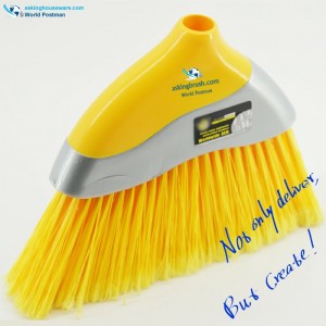 Akbrand Plastic Broom Head with Triangle Brush Board and Long Acclivitous Bristles