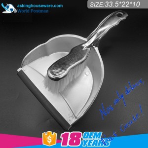 Akbrand Semicircle Dustpan Brush Broom with Silver Coated