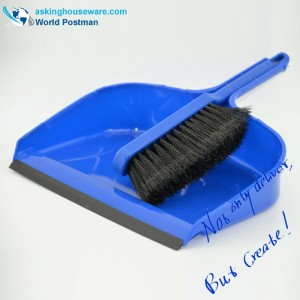 Akbrand Big Size Dustpan Brush with Plastic Bristles or Coconut Bristles and Wooden Brush Board