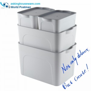 Plastic multi-functional Box with Lid, Clear Storage Containers 5 in 1