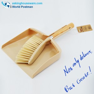Beech Handle Natural Cleaning Brush and Dustpan Set
